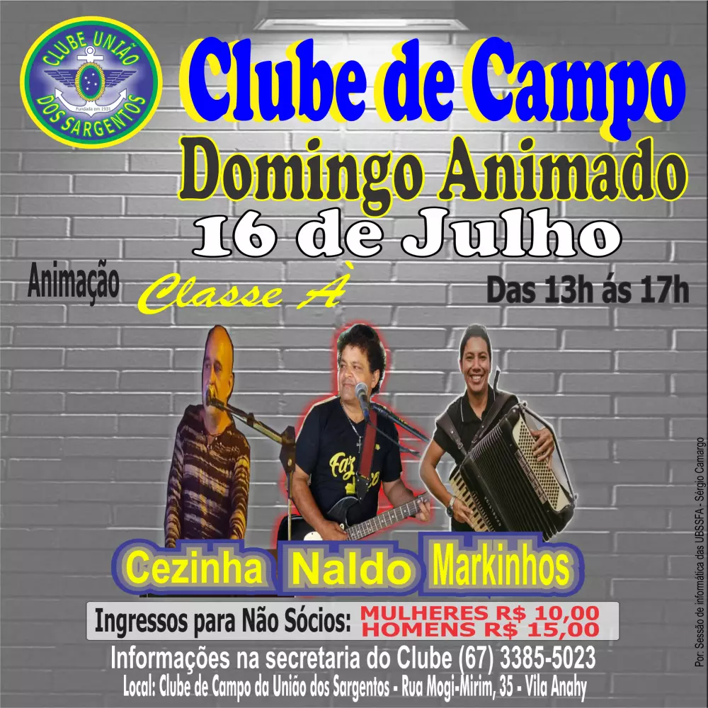 Domingo Animado no Clube de Campo 16/07/2023